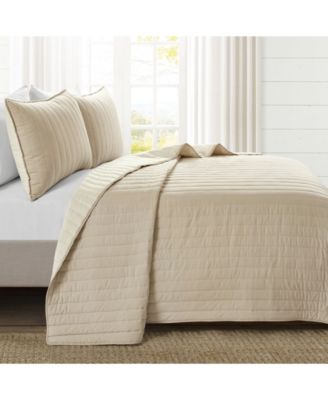 Soft Stripe All Season 3 Piece Quilt Set, King