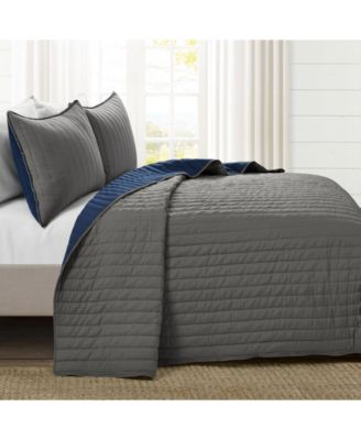 Lush Décor Soft Stripe All Season 3 Piece Quilt Set, King