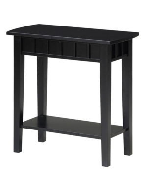 Convenience Concepts Dennis End Table With Shelf In Black