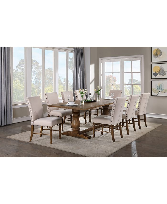 Macy S Telluride 9 Pc Dining Set, Dining Room Set With 8 Chairs