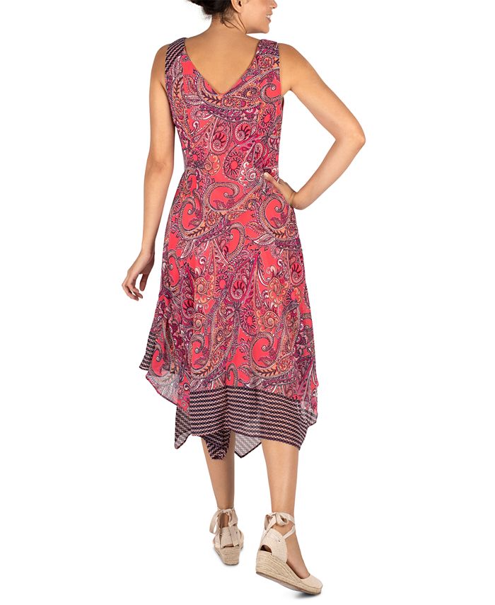 Robbie Bee Petite Striped A-Line Midi Dress - Macy's