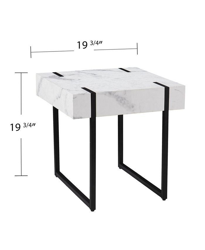 Southern Enterprises Rangy Modern Faux Marble End Table Macy's