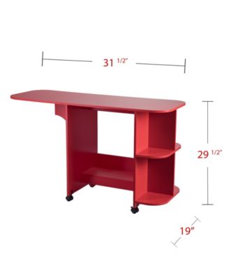 Southern Enterprises Sil Expandable Rolling Sewing Table, Craft Station - Universal Style