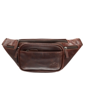 Mancini Men's Classic Waist Bag In Brown