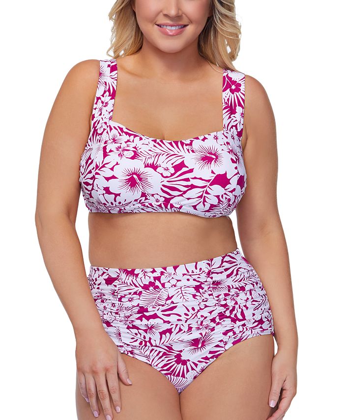Raisins Curve Trendy Plus Size Jamaica Bikini Top & Costa Bottoms Macy's
