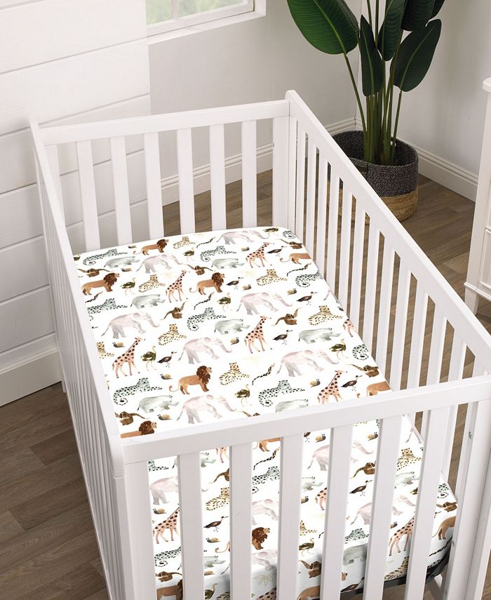 Macy's Jungle Friends Super Soft Mini Crib Sheet Macy's