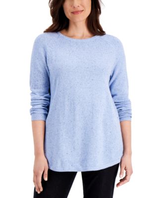 Karen Scott Petite Curved-Hem Sweater, Created for Macy's & Reviews ...