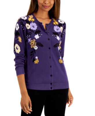 Delia Floral Printed Cardigan, Created for Macy's
