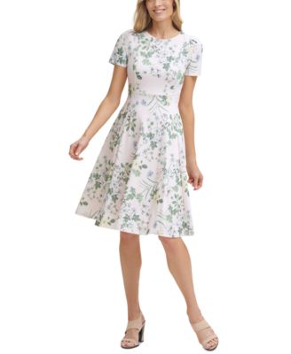 Calvin Klein - Printed Fit & Flare Dress