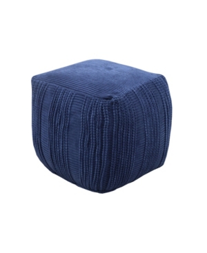 Shop Chic Home Dinesh Ottoman In Navy