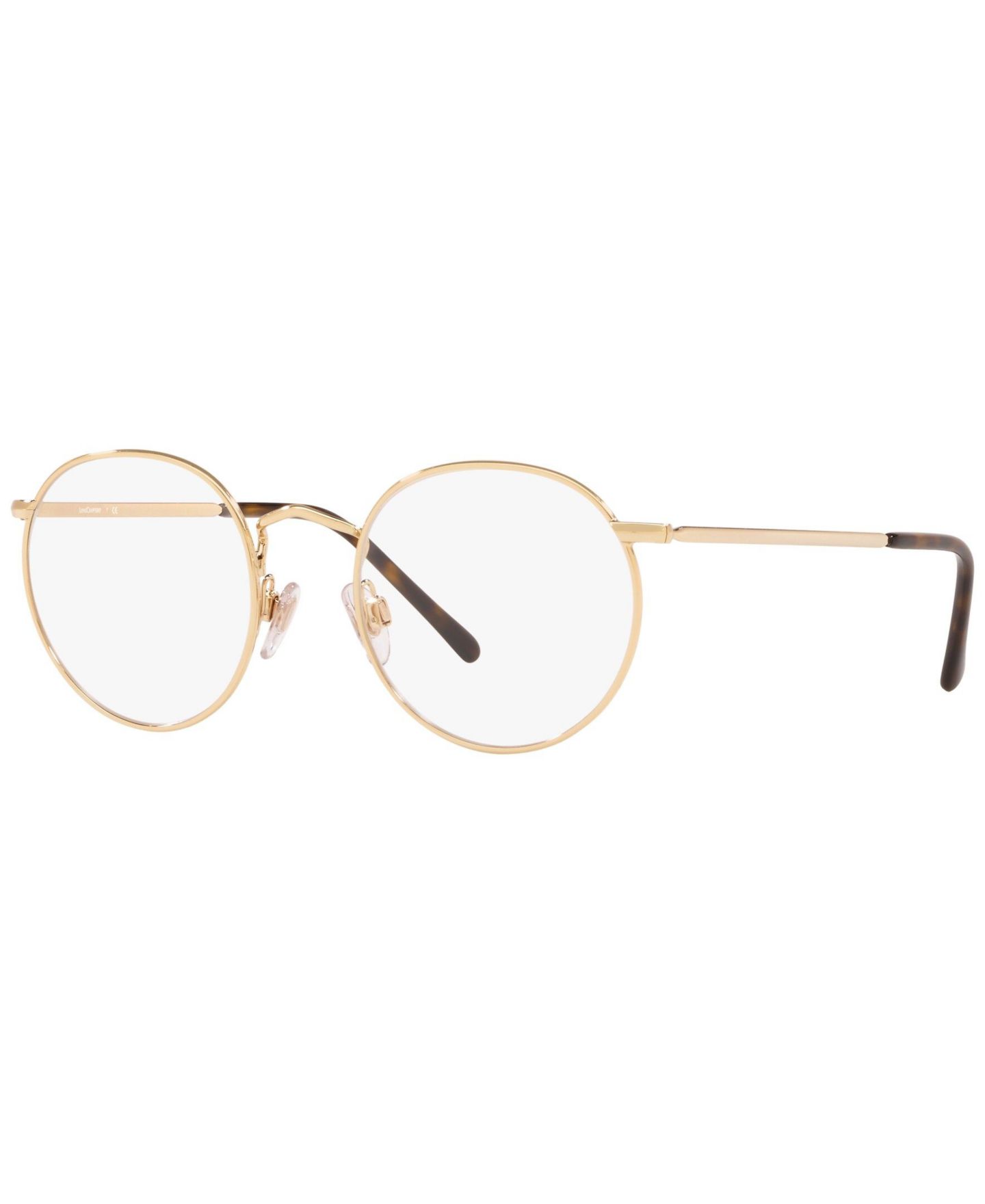 Мужские очки LensCrafters Man Panthos Metal EC1001 Eyeglasses, цвет: Золотой — фото 1