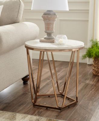 Lunia Faux Stone Round Coffee Table