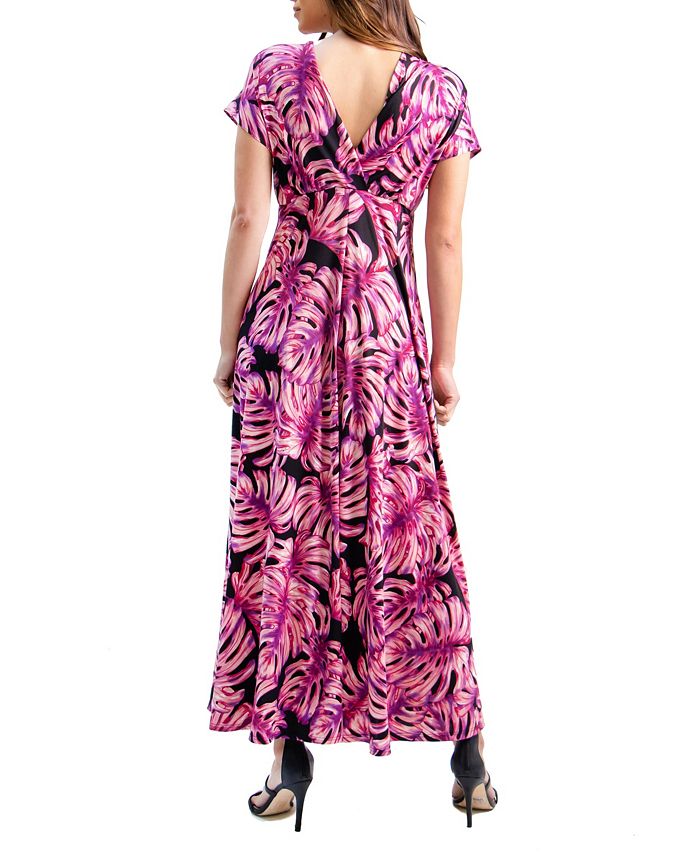 24seven Comfort Apparel Womens Cap Sleeve Empire Waist Maxi Dress And Reviews Dresses Women 