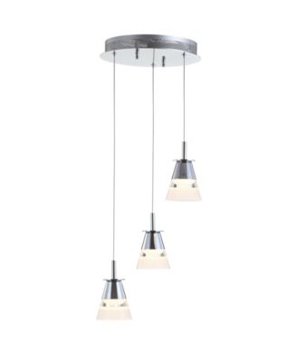 Alain 3-Light Adjustable Cascading Metal Integrated Cluster LED Pendant