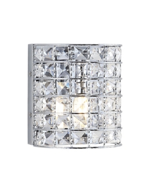 Shop Jonathan Y Clara Deco 1-light Classic Glam Led Vanity Light In Silver-tone