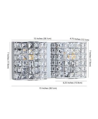 Clara Deco 2-Light Classic Glam LED Vanity Light