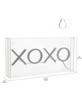Contemporary Glam Acrylic Box USB Operated LED Neon Light