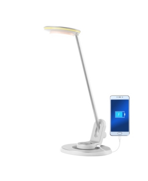 Jonathan Y Dixon Aluminum Contemporary Minimalist Adjustable Dimmable Usb Chargning Led Task Lamp In Silver-tone