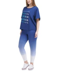 Plus Size Logo-Print T-Shirt & Dip-Dye Leggings