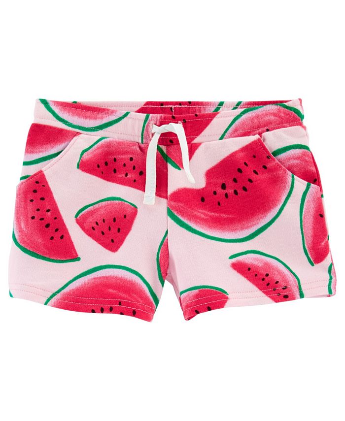 Carter's Baby Girls Watermelon Pull-On French Terry Shorts - Macy's