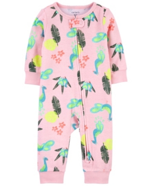 Baby Girls Peacock Zip-Up Cotton Footless Sleep Play