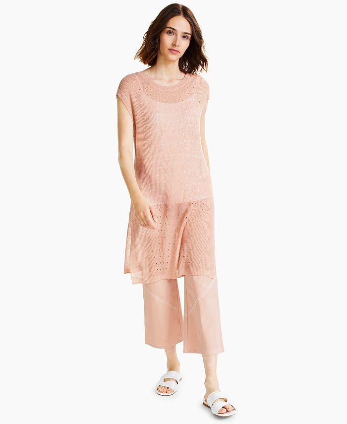Alfani Open Stitch Tunic Sweater Created for Macy s Macy s