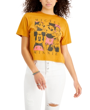 Disney Juniors' Mickey Mouse Cropped T-Shirt