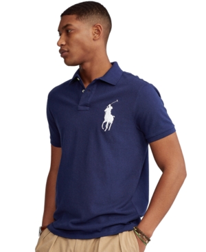Polo Ralph Lauren Men's Big Pony Custom Slim Fit Mesh Polo