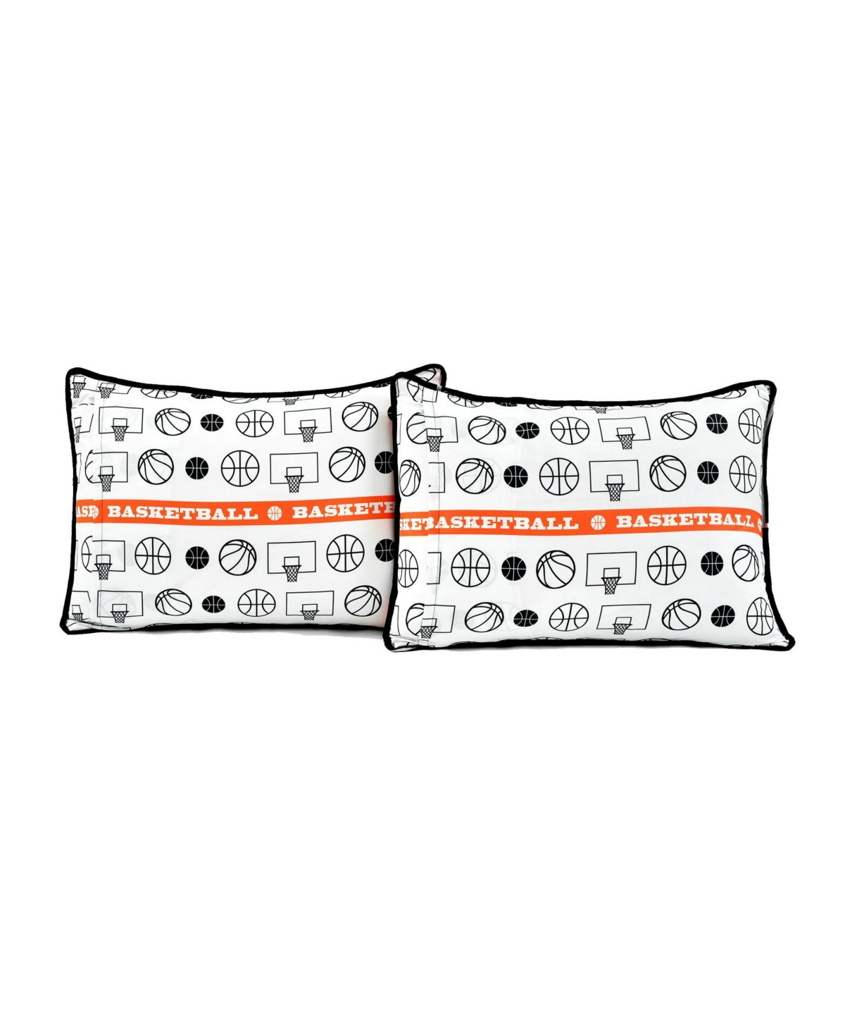 Lush Decor Basketball Game 5 Piece Quilt Set for Kids, - Orange