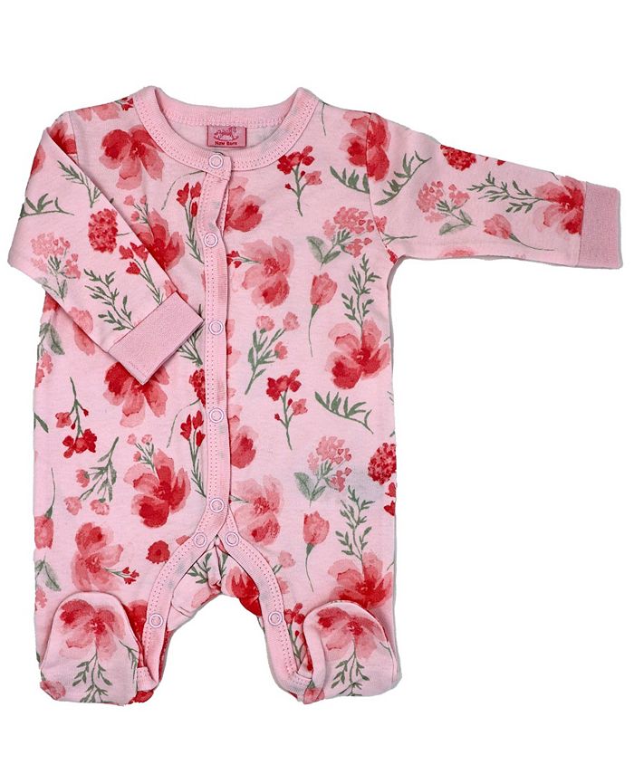 Rock-A-Bye Baby Boutique Baby Girls Watercolor Floral Layette Gift Set ...