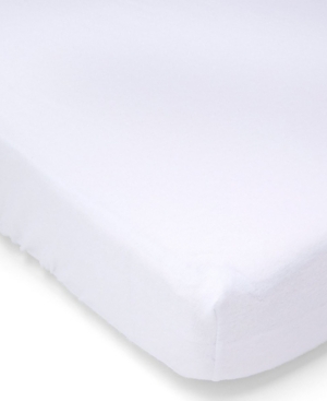Tendertyme Baby Boys And Girls Flannel Solid Crib Sheet In White
