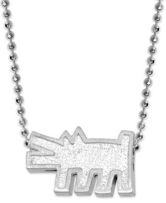 Alex Woo x Keith Haring - Sterling Silver  Dog Pendant Necklace