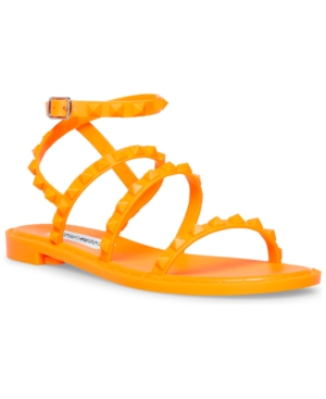 Steve Madden Women's Travel-j Studded Flat Jelly Sandals