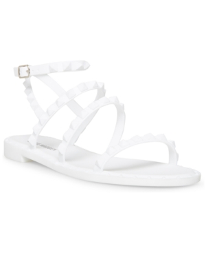 Steve Madden Women's Travel-j Studded Flat Jelly Sandals