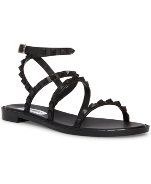 Steve Madden Women's Travel-j Studded Flat Jelly Sandals