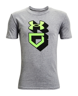 Big Boys Ua Baseball Logo Gradient Short Sleeve T-shirt