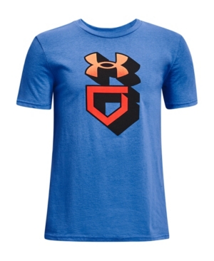 Big Boys Ua Baseball Logo Gradient Short Sleeve T-shirt
