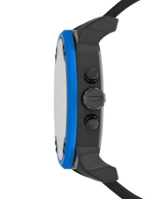 Men's Mr Daddy 2.0 Three-Hand Blue Silicone Strap Buckle Watch, 57mm