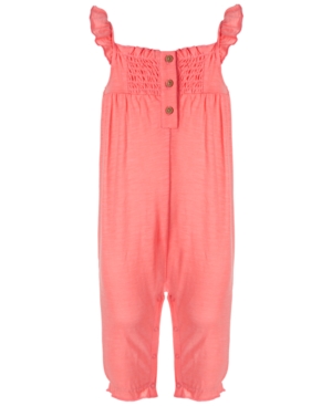 First Impressions Baby Girls Solid Smocked Romper Created by Macy's