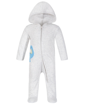 First Impressions Baby Boys Dino Friends Coverall, Created For Macy's In Whispy Gray Htr