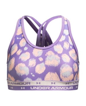 Under Armour Big Girls Crossback Printed Sports Bra