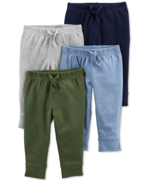 Carter's Baby Boys 4-Pack Solid-Tone Pull-On Pants