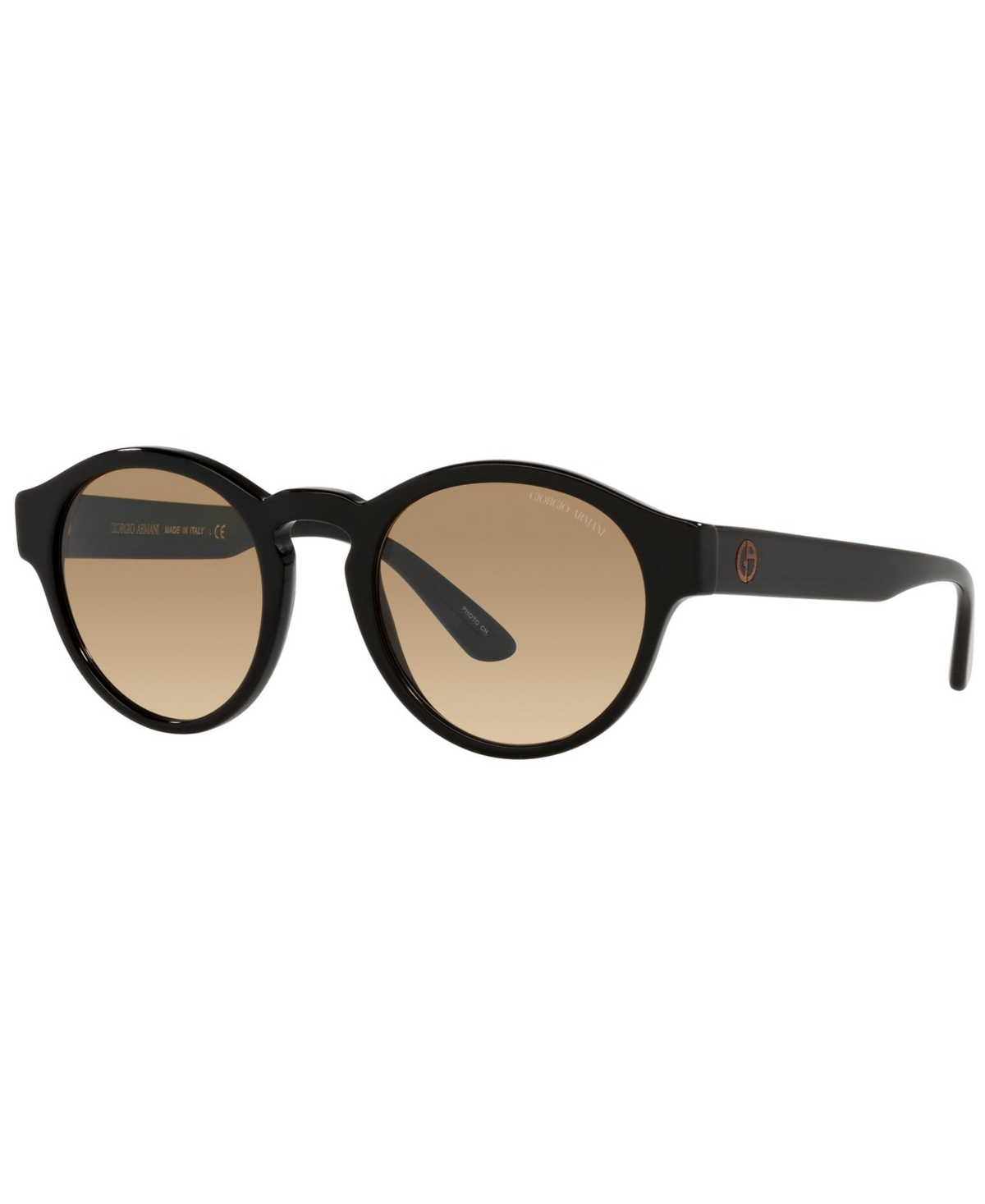 Shop Giorgio Armani Men's Sunglasses, Ar8146 50 In Black,clear Gradient Brown Photo