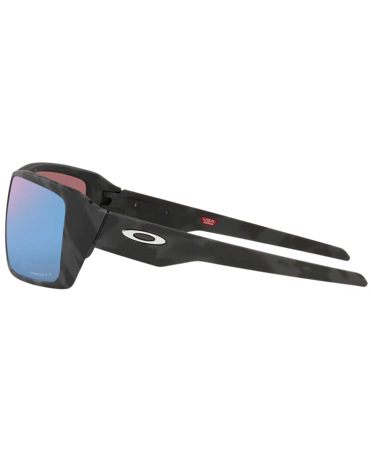 Oakley Men's Double Edge Polarized Sunglasses, Oo9380 66 In Matte Black Camo,prizm Deep Water Polari