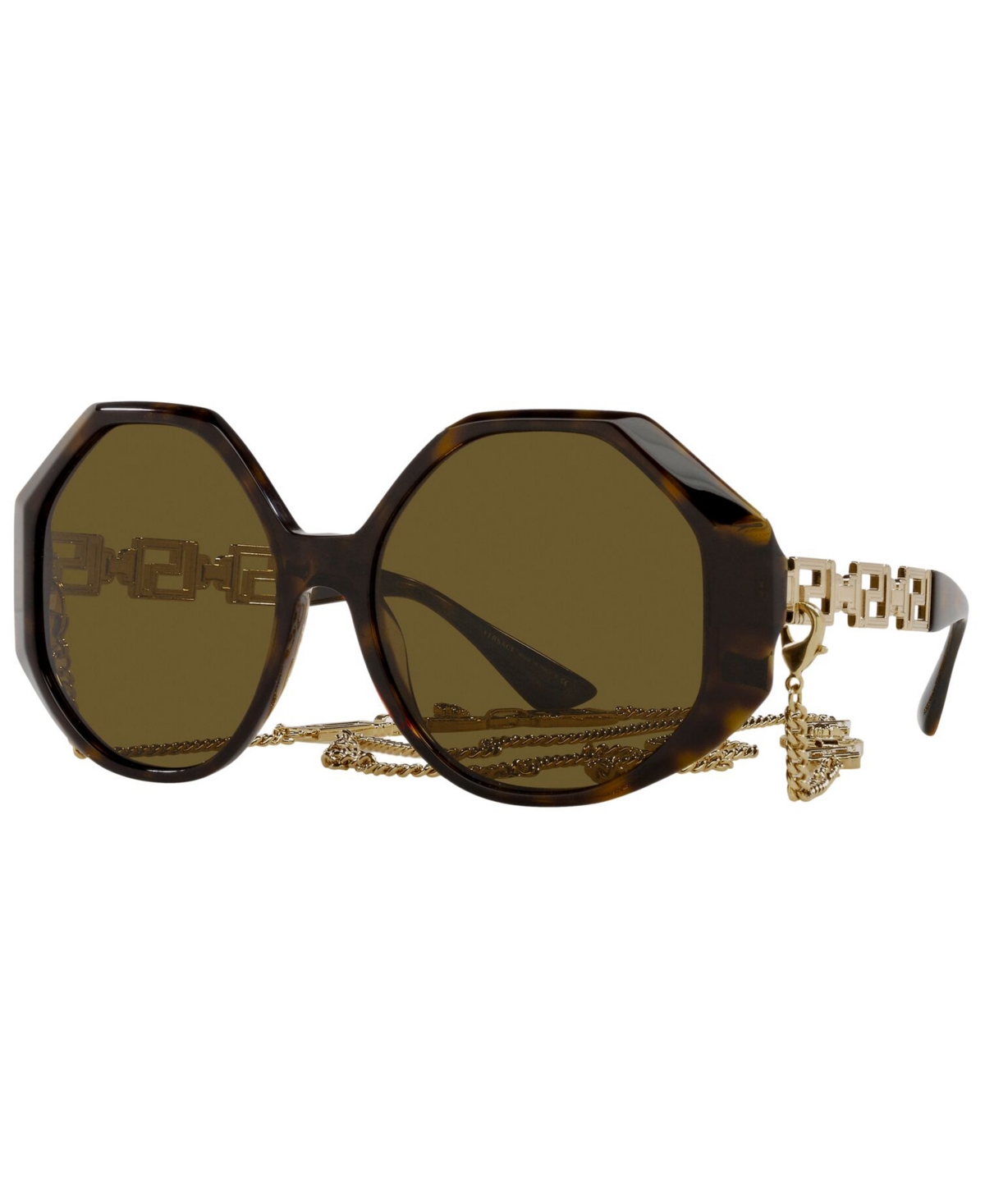 Shop Versace Women's Sunglasses, Ve4395 In Havana,dark Brown