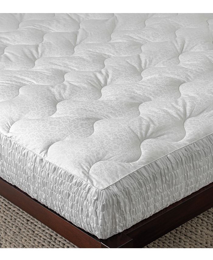 Laura Ashley Jacquard 400 Thread Count Cotton Mattress Pad, Twin Macy's