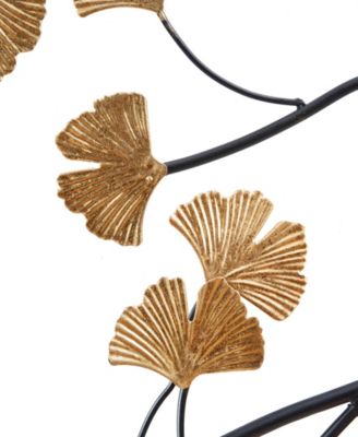 Gold-Tone Gingko Leaves 3 Piece Metal Wall Decor Set, 14.6" x 35.4"