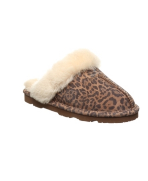 Bearpaw Loki Leopard Print Genuine Shearling Lined Suede Slipper In Leopard