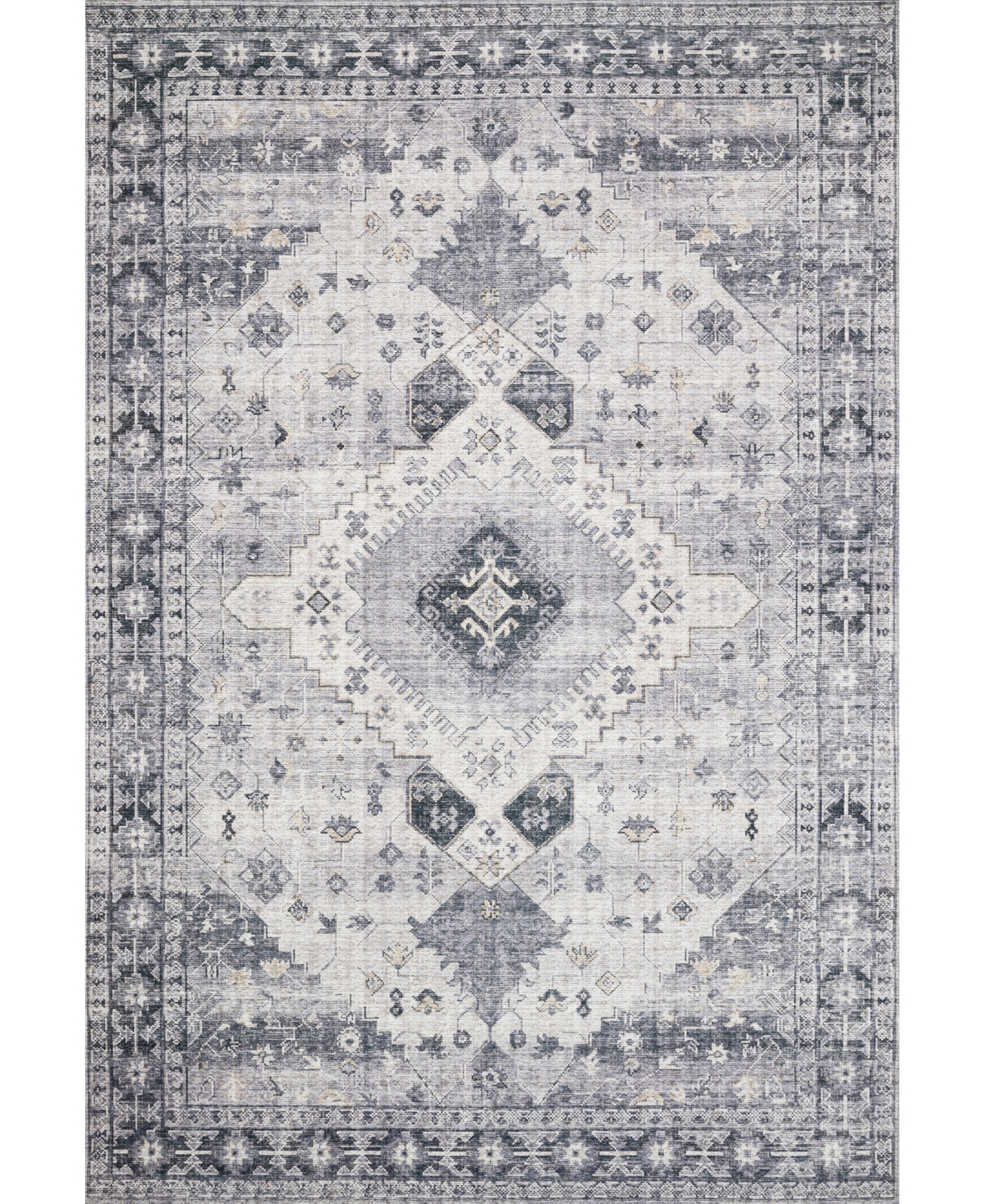 Loloi Ii Skye Sky-02 7'6in x 9'6in Area Rug - Silver-Tone