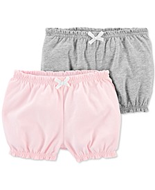 Baby Girls 2-Pack Pull-On Bubble Shorts